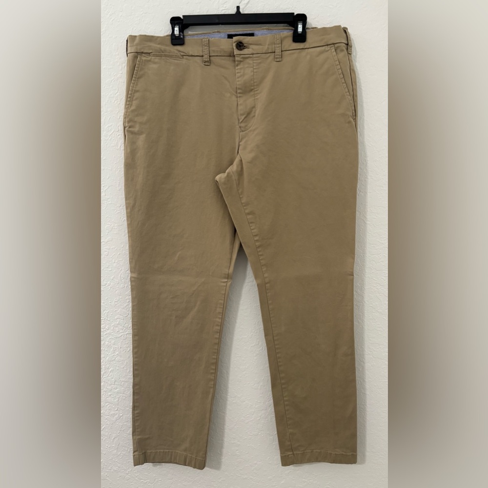 Tommy Hilfiger Tan Chinos Straight-Leg Cotton